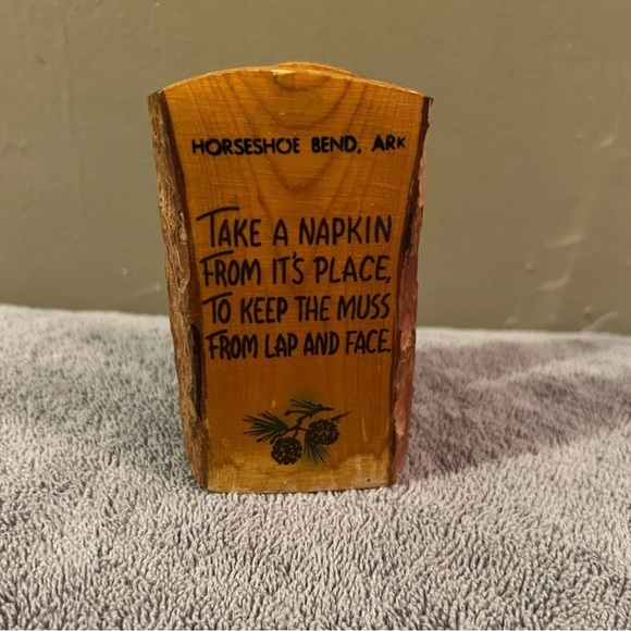 Horshoe Bend, AR Wooden Napkin Holder - Picture 1 of 6